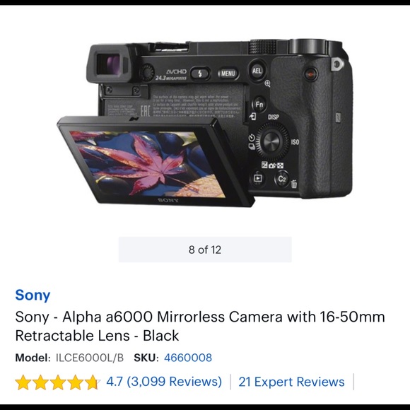 Sony - Alpha a6000 Mirrorless Camera - Picture 4 of 7